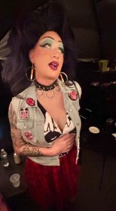 Nick in drag.