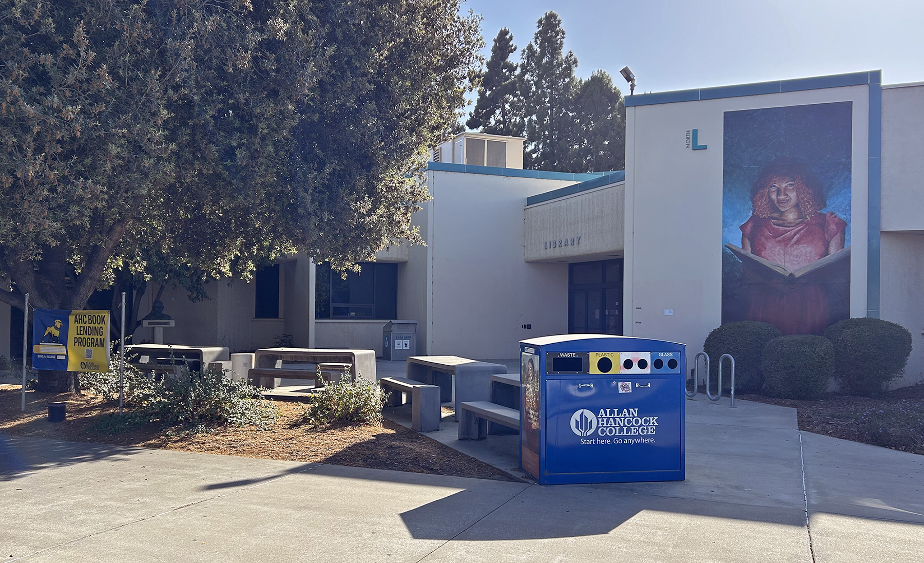 The Allan Hancock College Library, shown in Santa Maria, Calif. in 2025, serves a campus enrollment of roughly 11,000 students. (Author Photo)