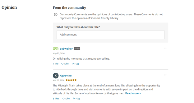 Comment section in SPL catalog.