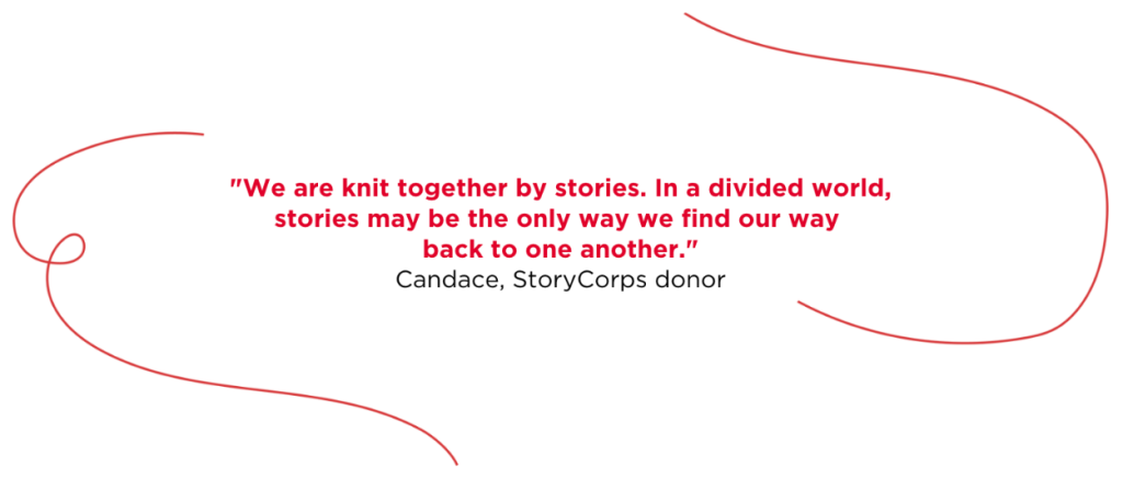 Quote from StoryCorps webpage