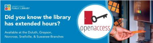 Screenshot of Gwinnett County Public Library's Open Access System