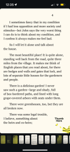 An excerpt from 'The Yellow Wallpaper' from the NYPL Instagram account.
