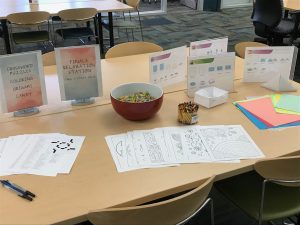 photograph of finals relaxation display
