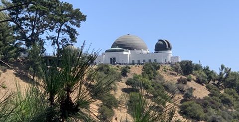 a photo of the Griffith Observatory in Los Angeles, California