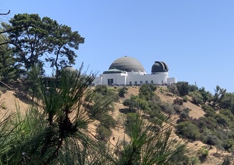 a photo of the Griffith Observatory in Los Angeles, California