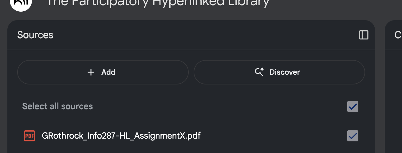screen shot of the Google NotebookLM websoftware