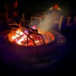 socially distant bonfire